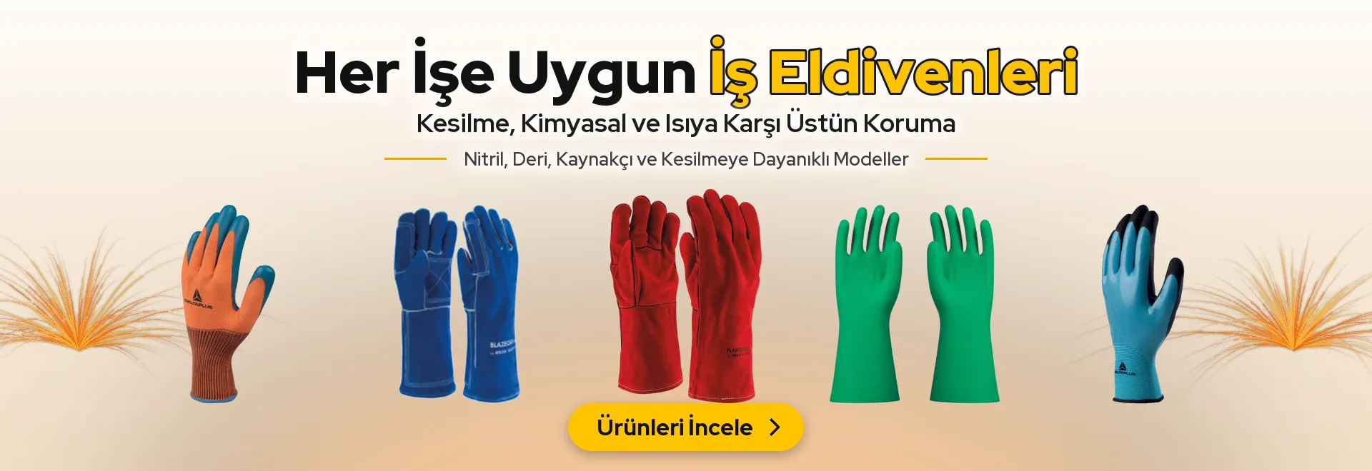 Her İşe Uygun İş Eldivenleri – Kesilme, kimyasal ve ısıya karşı üstün koruma