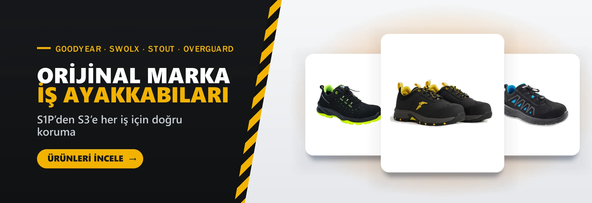 Orijinal Marka İş Ayakkabıları – Goodyear, Swolx, Stout, Overguard