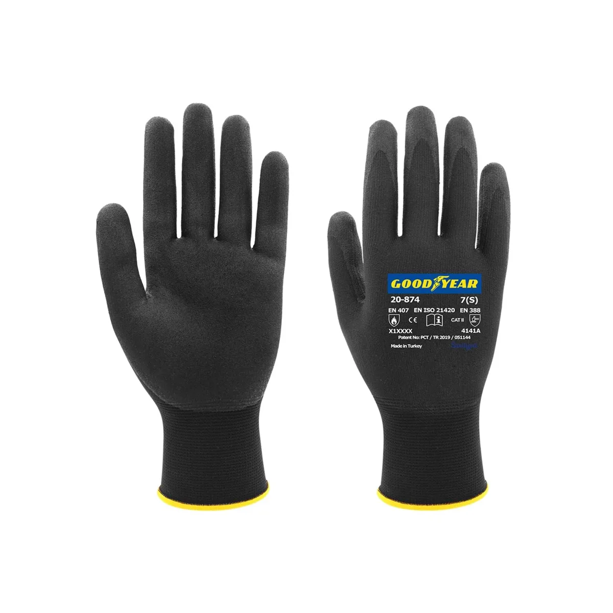Goodyear İş Eldiveni - 20-874 Palm Kap.Poly Siyah