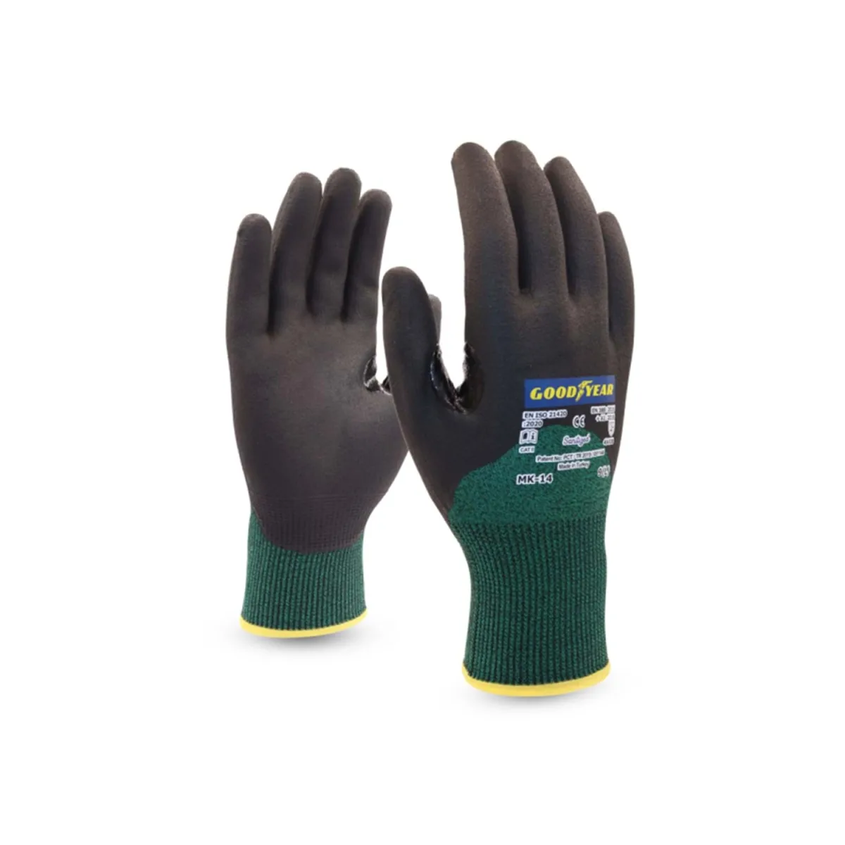 Goodyear İş Eldiveni - MK-14(16-1653) Parmak Takviyeli Siyah