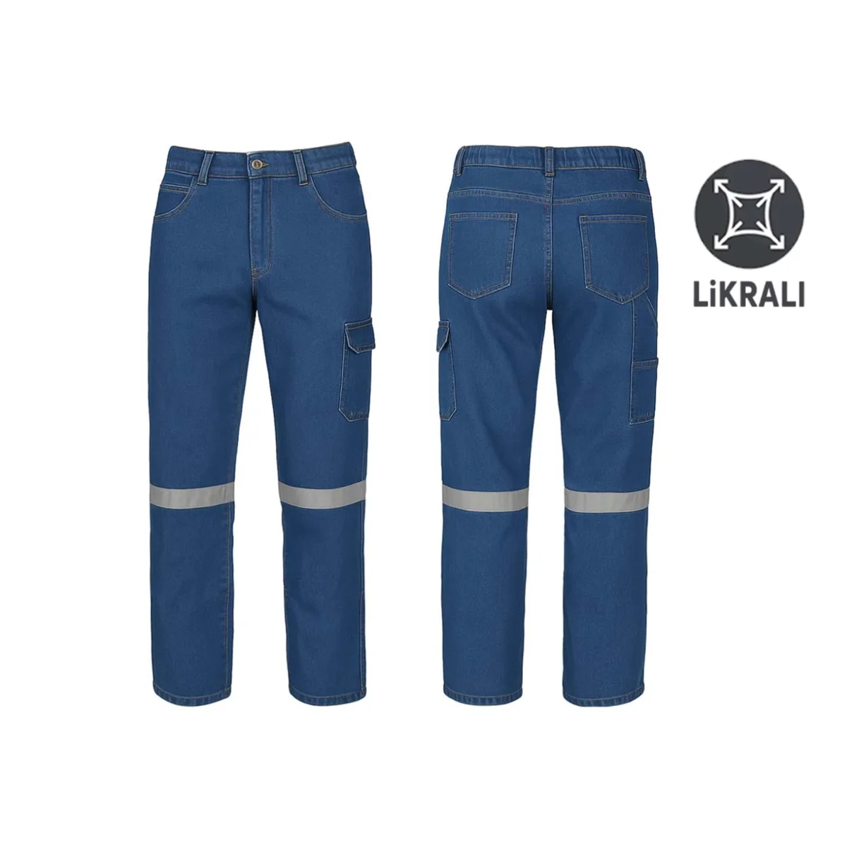 Likralı Kot İş Pantolonu – Lacivert