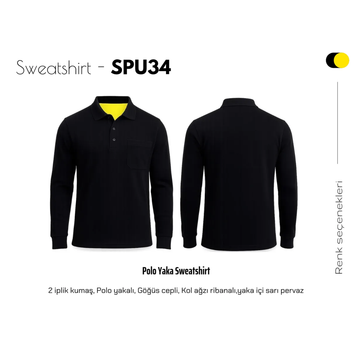 Polo Yaka Sweatshirt – Compact Penye
