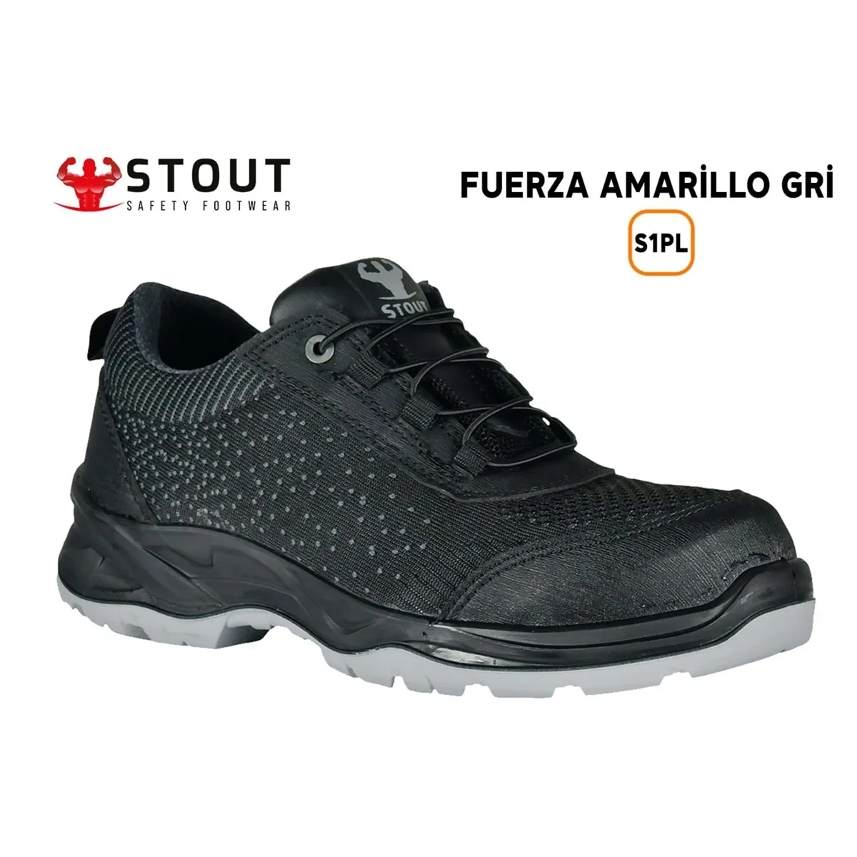 Stout İş Ayakkabısı Kompozit Burunlu DD 52 Fuerza Amarillo S1P GRİ