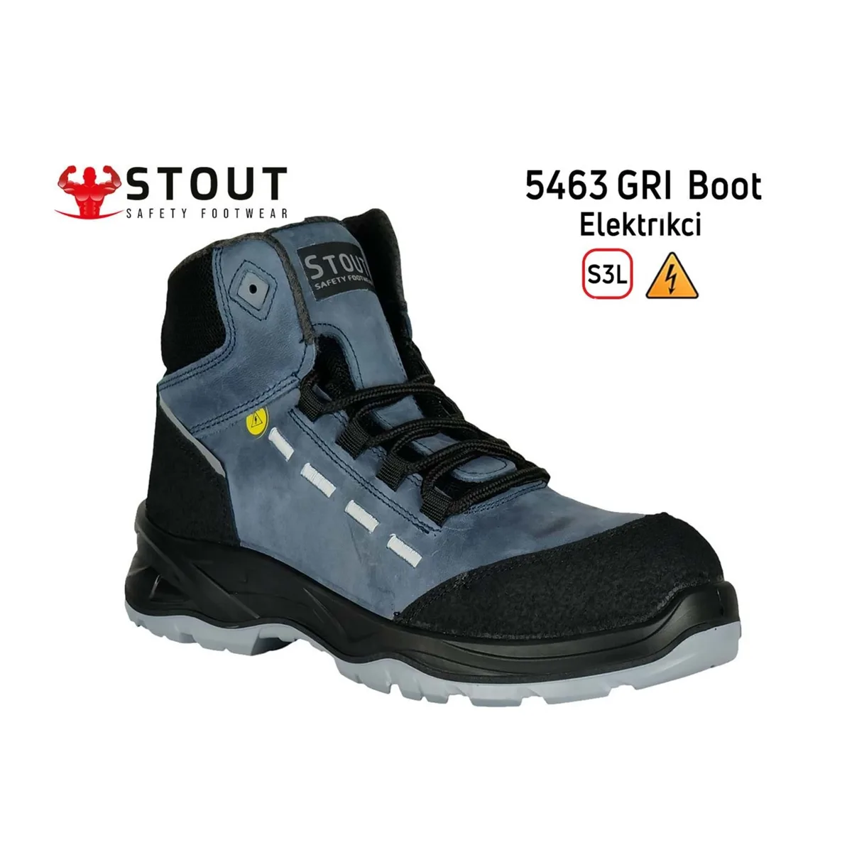 Stout İş Ayakkabısı Kompozit Burunlu EPL 5463 S3 GRİ