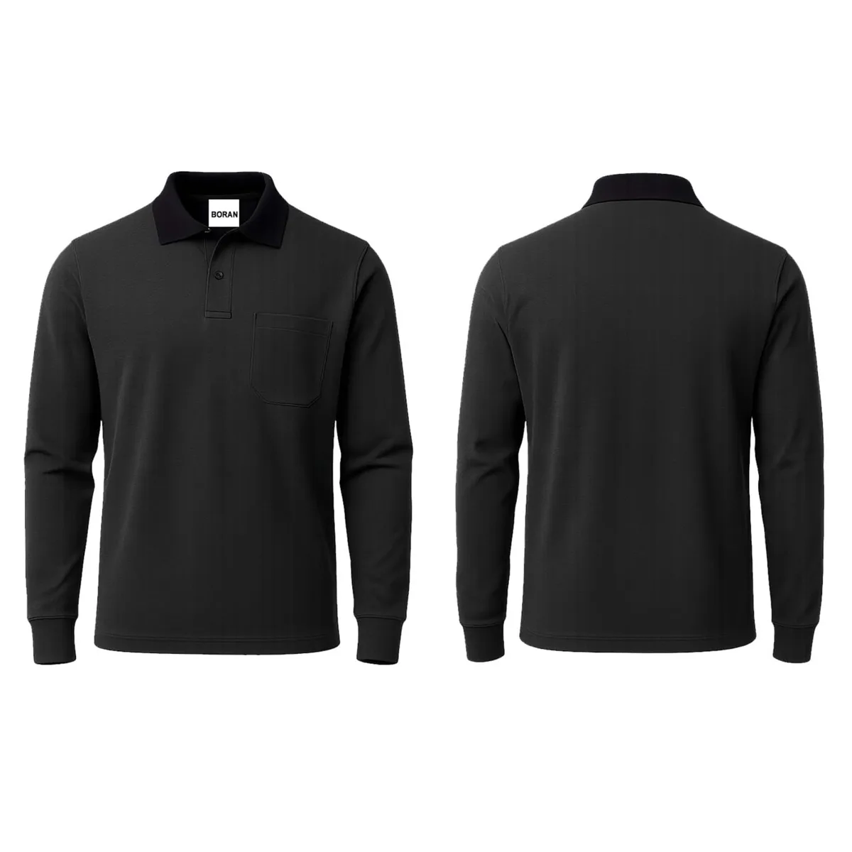 Polo Yaka Sweatshirt – 3 İplik Şardonsuz