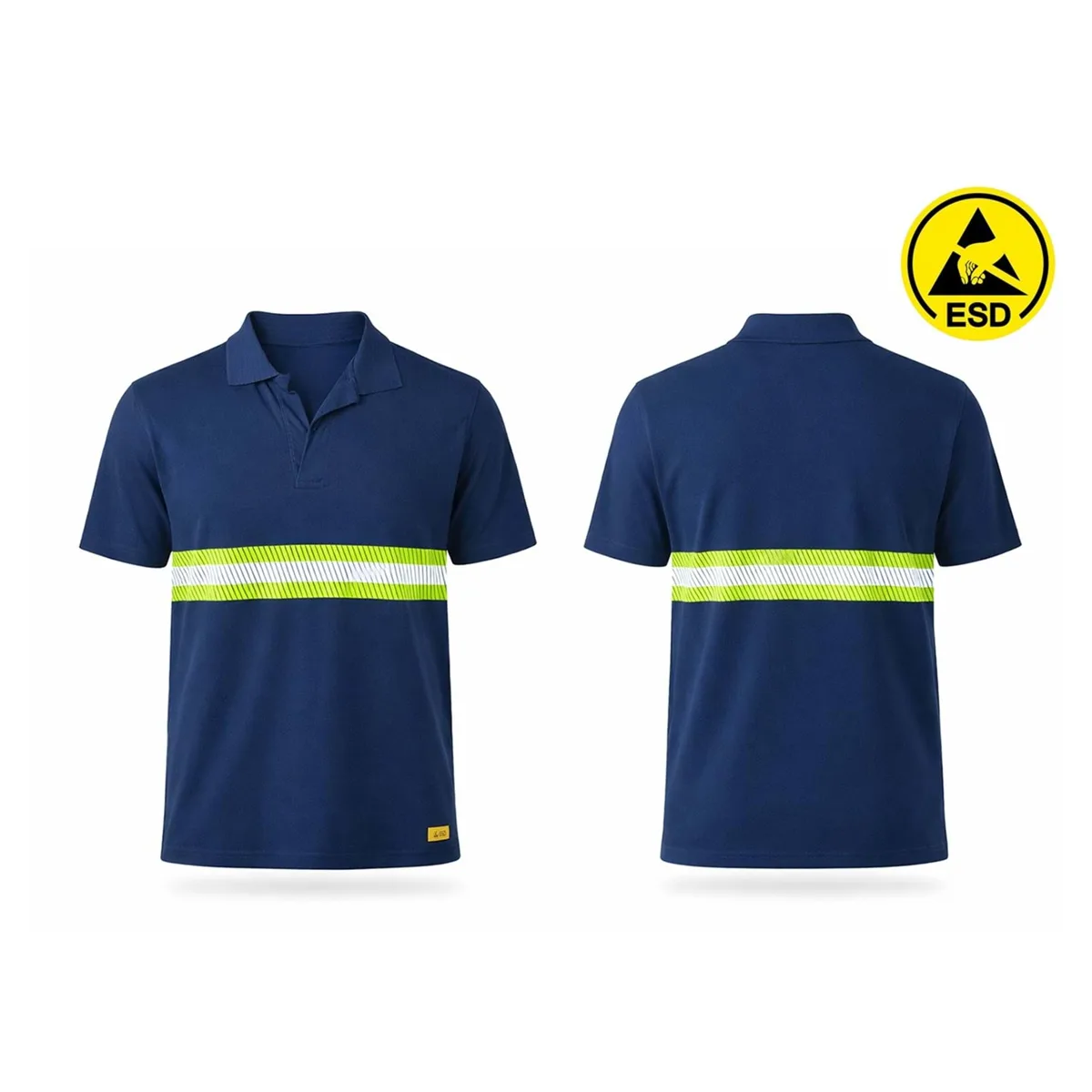 Antistatik (ESD) Polo Yaka Tişört – Lacivert