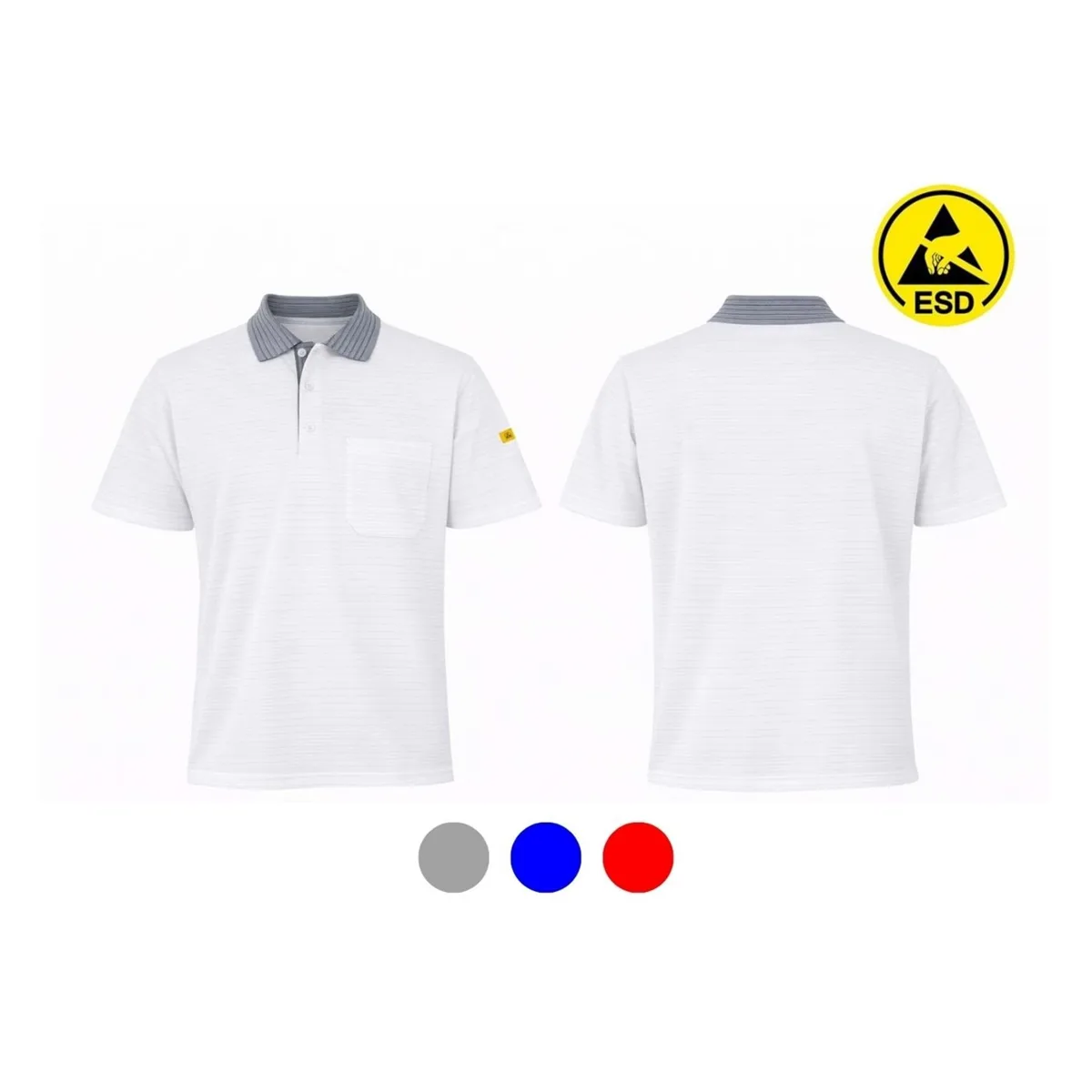 Antistatik (ESD) Polo Yaka Tişört – Model 3