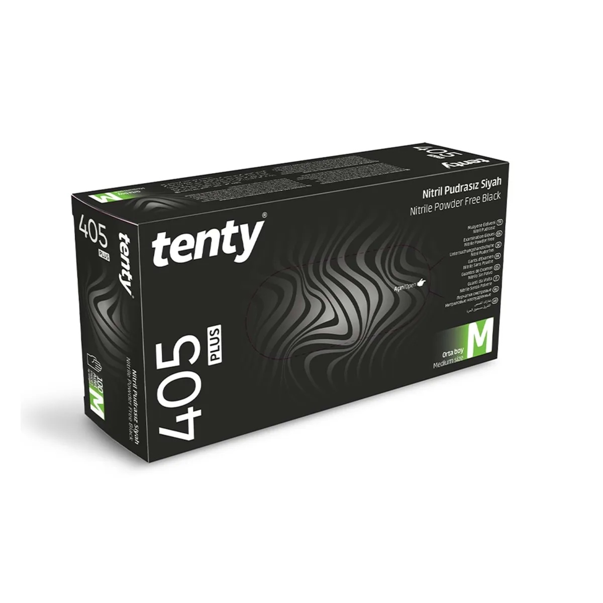 Tenty İş Eldiveni - Siyah Nitril Pudrasız