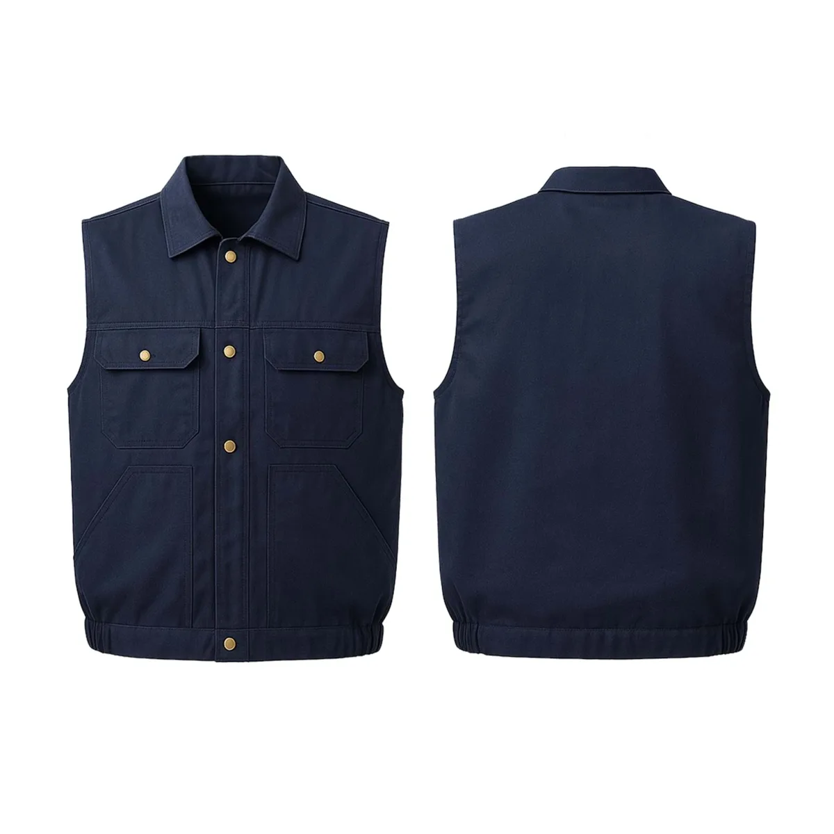 16*12 Gabardin Çıtçıtlı İş Yeleği